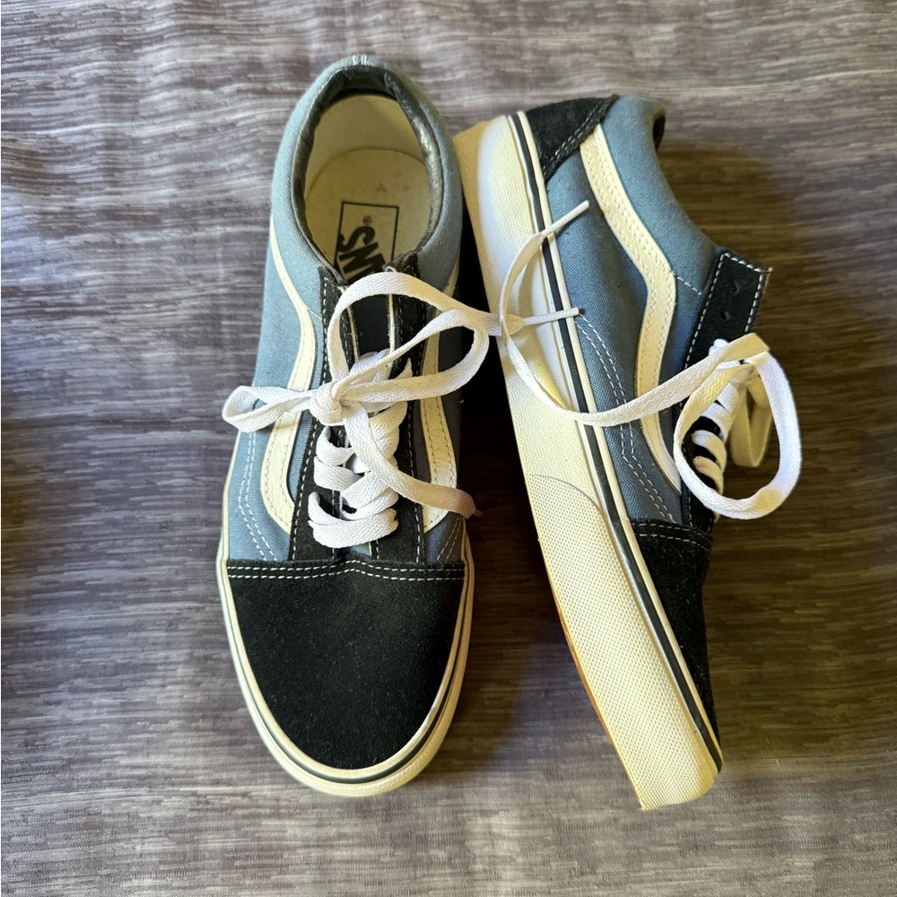 Vans Classic Black and Blue Sneakers